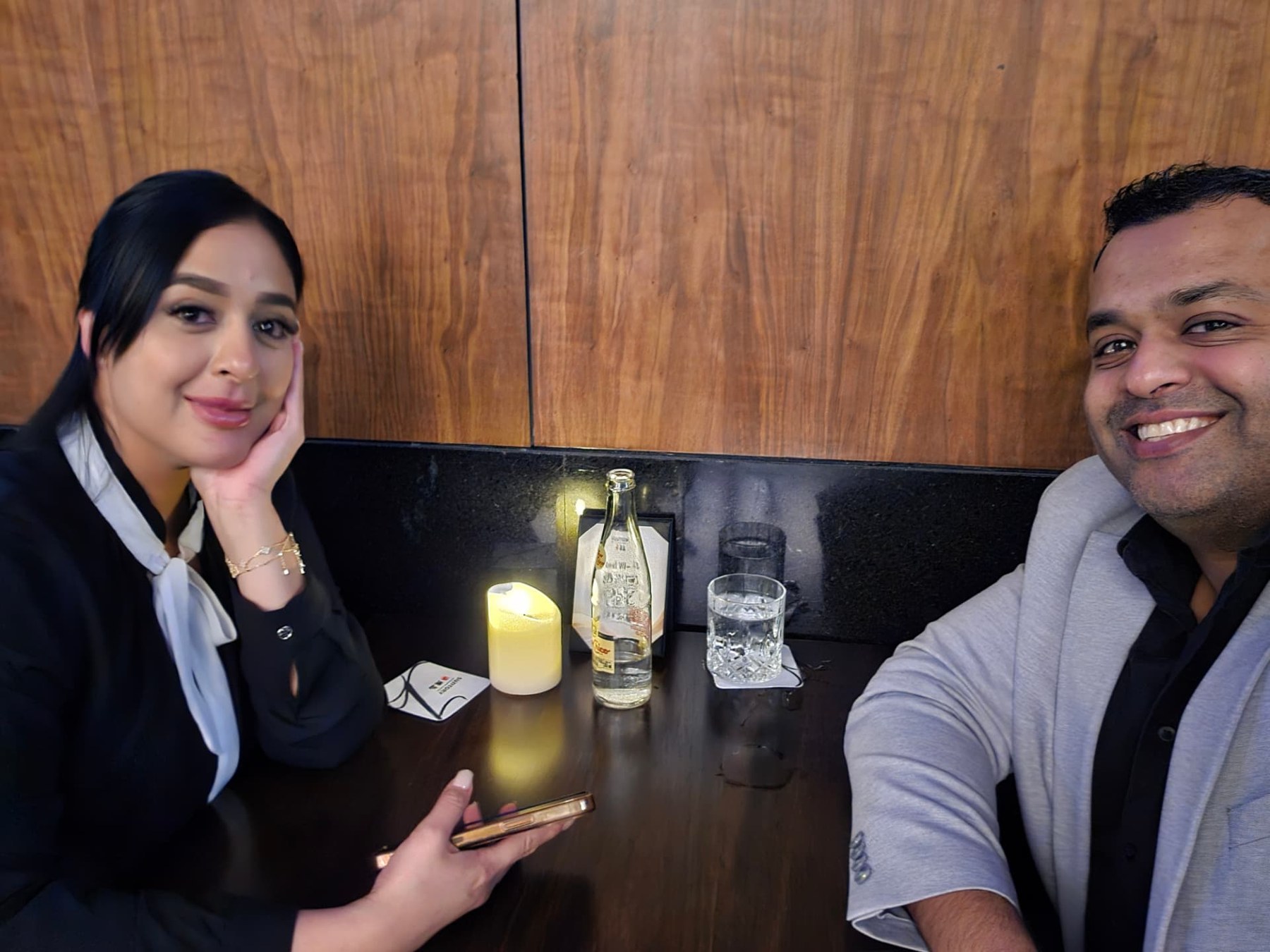 Margarita and Samir on a night out