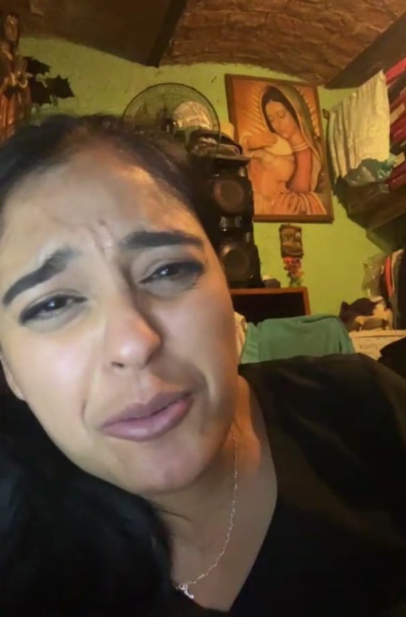 Margarita making a face on a video call